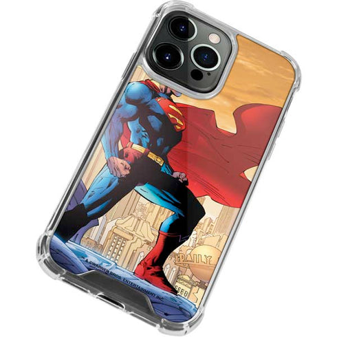 DC Comics Superman For Tomorrow Cover Art by Jim Lee iPhone 14 Pro Clear Case
